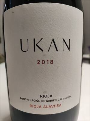 Ejemplo etiqueta Rioja Alavesa
